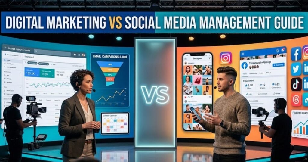 Digital Marketing vs Social Media Management Guide